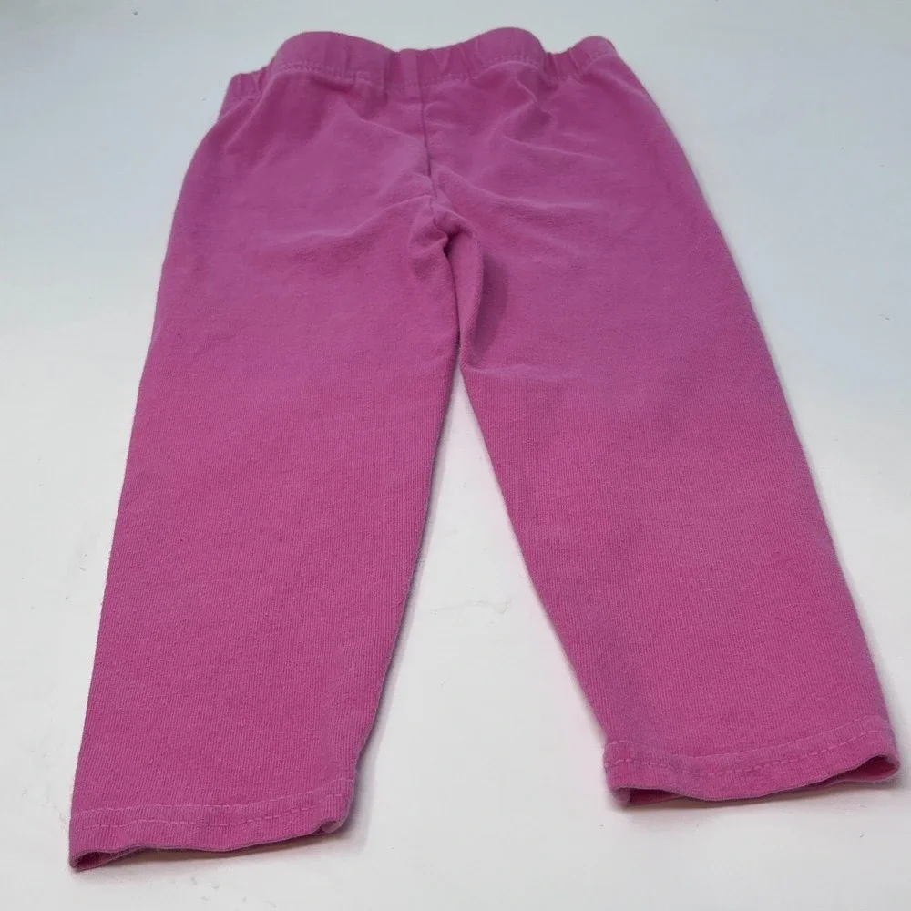 Ralph Lauren Baby Girls Classic Leggings Bright Pink Blue Pony Logo Size 18M